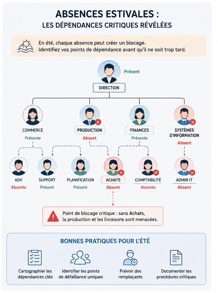 Impact des absences estivales : les dépendances critiques révélées